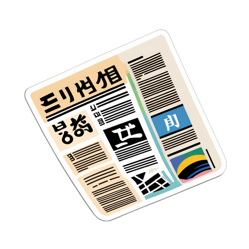 뉴스와 정보를 사랑하는 이들을 위한 중앙일보 모양 스티커 디자인