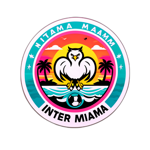 Picha ya katuni ya nembo ya Inter Miami