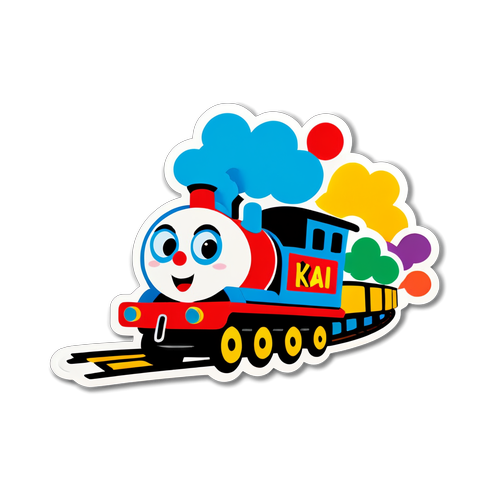 Stiker Kereta Kartun KAI