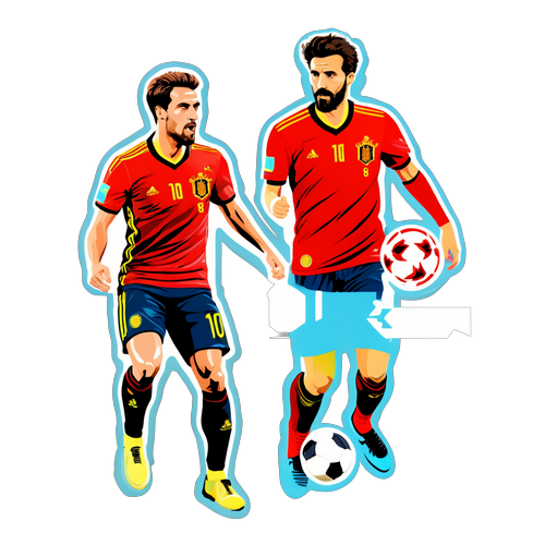 Stiker Menyambut Pertandingan Belgia vs Spanyol
