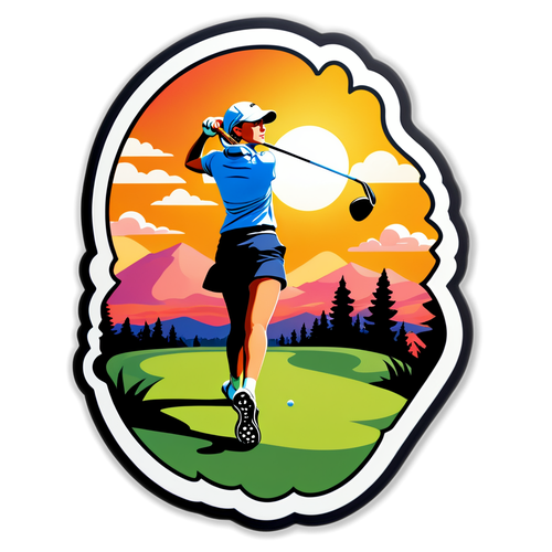 Sportig Nelly Korda i golflandskap