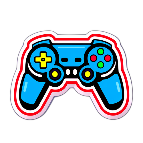 Наклейка с уникальным игровым контроллером