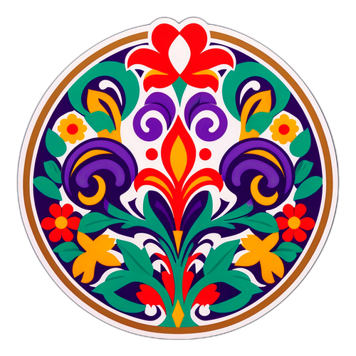 Sticker ya Fiorentina iliyo na maua ya Toscana