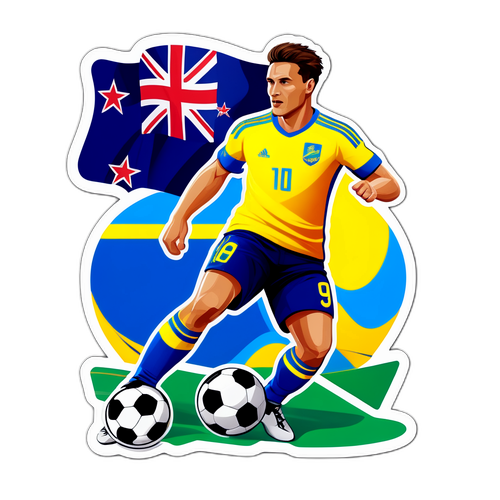 Stiker Sepak Bola Budaya Selandia Baru dan Warisan Ukraina