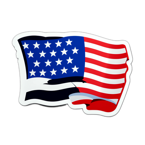 撕裂的国旗：象征分裂与团结