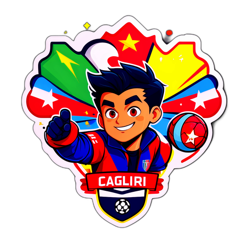 สติกเกอร์การ์ตูนทีม 'Cagliari'