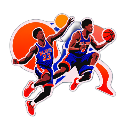 Sticker ng mga Manlalaro ng Basketbol