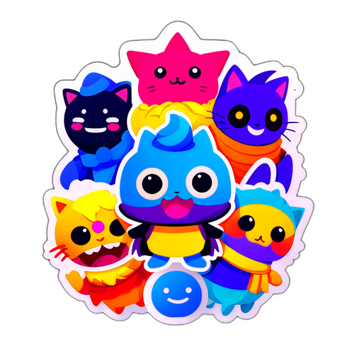 Trendy Sticker Design til Discord Wrapped