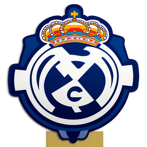 Diseño de sticker con el logo del Real Madrid