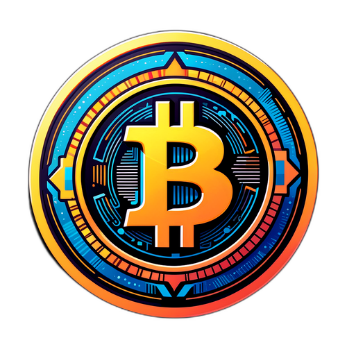 סטיקר ביטקוין גיאומטרי