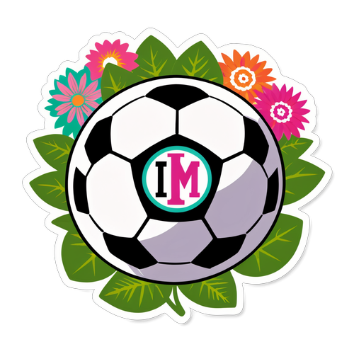 Inter Miami Çiçekli Logo Sticker