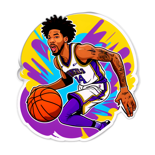 Vibrant Dunk Action Shot of Brandon Ingram