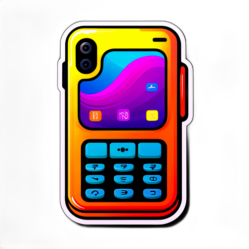 Masiglang Disenyo ng Sticker ng Telepono