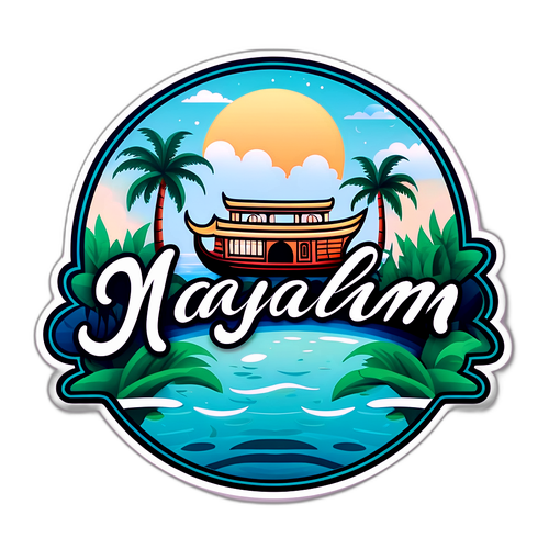 मलयालम शब्द का सुंदर चित्रण