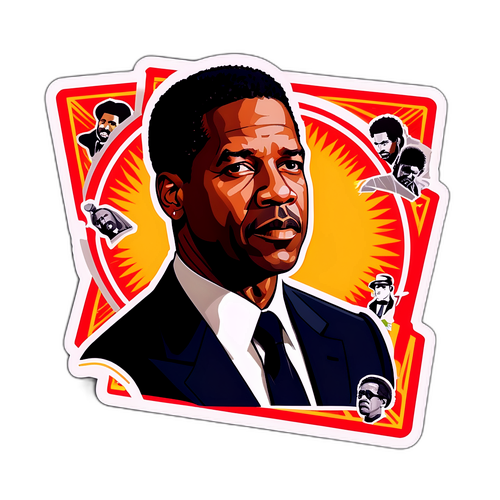 Adesivo Elegante di Denzel Washington