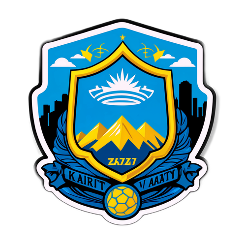 Kairat Almaty Crest med Almaty Skyline