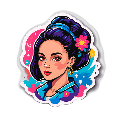 Ilustracyjny naklejka z Kaśką Sochacką