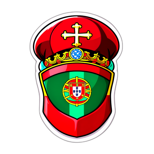 포르투갈 축구 팬을 위한 독특한 모자 디자인 스티커