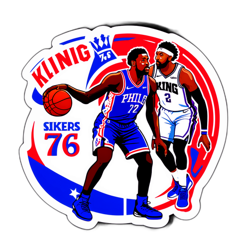 Adesivo que Celebra os 76ers e Kings