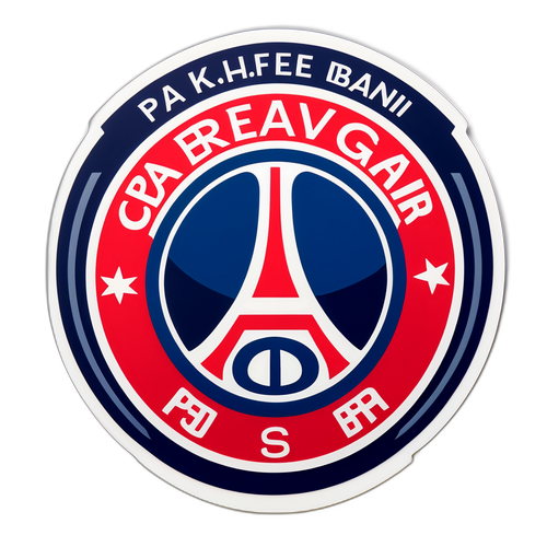 Chevron design s logy PSG a Bayernu, symbolizující rivalitu a týmového ducha