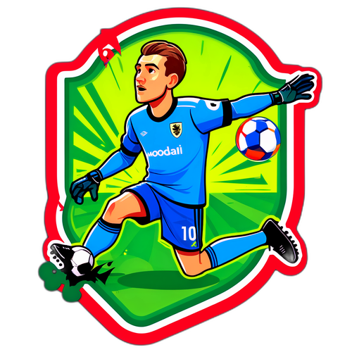 Stiker Bergaya Freddie Woodman dalam Aksi