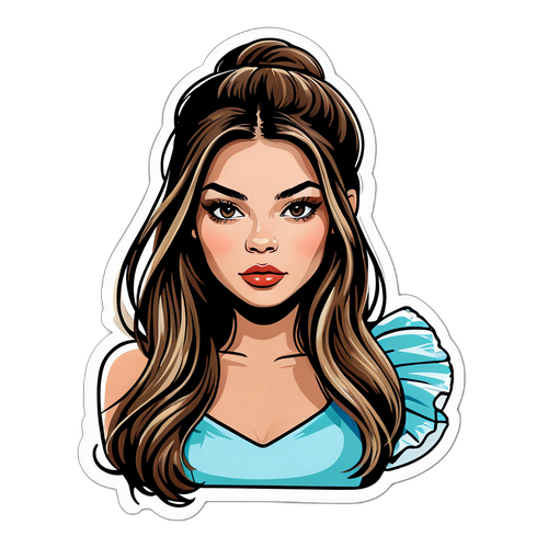 Stylizovaná nálepka Thylane Blondeau