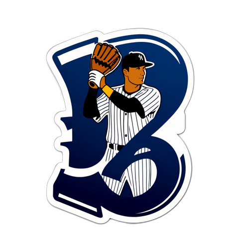 Nostalgic Baseball Sticker: Derek Jeter's Number 2