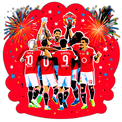 Pemain Utama Benfica Merayakan Kemenangan