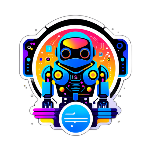 Futuristic Grok AI Symbol Sticker