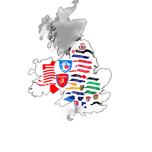 Стикер с изображением таблицы Английской Премьер-Лиги в форме настенной карты