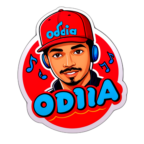 הוא לובש כובע אופנתי עם המילה 'אודיה'