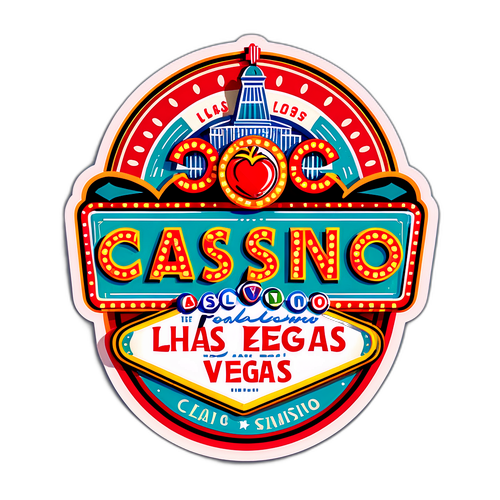 Eski tarz Las Vegas Stickerı