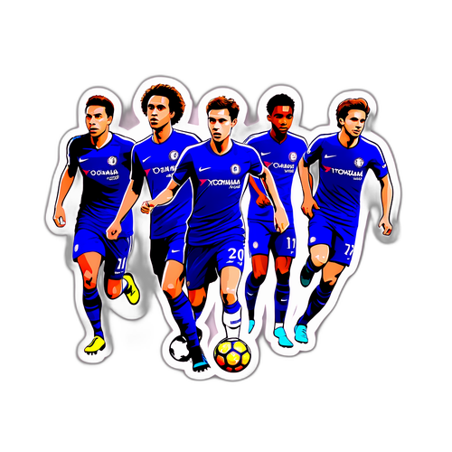 Chelsea csapat fiatal tehetségeivel és dinamikus mozgással