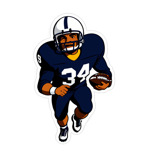 Unforgettable Rivalry: Penn State vs. West Virginia - The Vintage Football Sticker You Can't Miss!