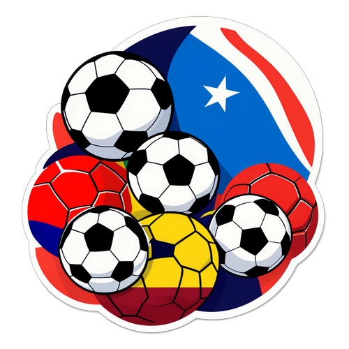 Ilustración de balones de soccer clásicos