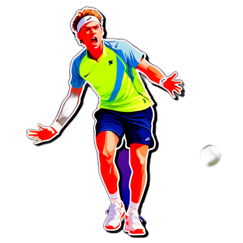 Dynamic Action Shot ng Tennis Player