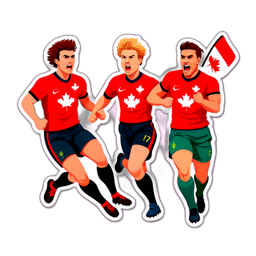 Stiker Energetik Pemain Kanada dan Australia
