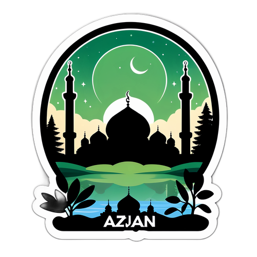 Stiker Masjid yang Tenang