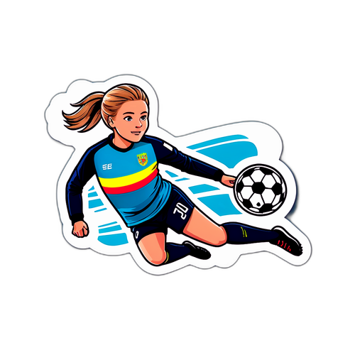 Akjsonfylt klistremerke med Katrine Lunde