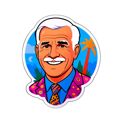 Quirky Cartoon Steve Martin Sticker