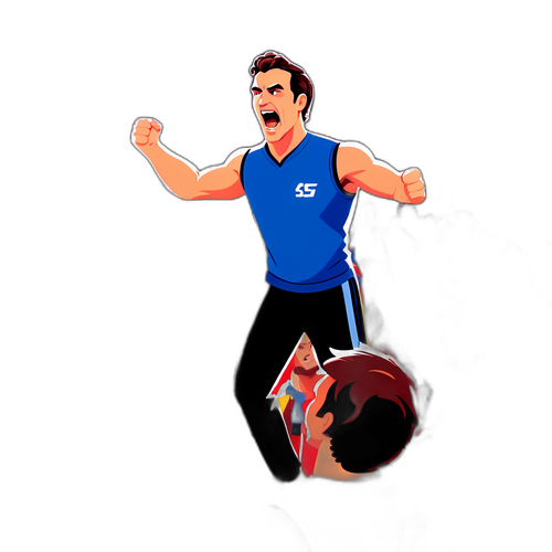 Eksena ng Rivalry na may Animated na Tagumpay