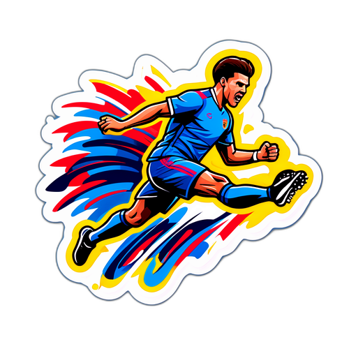 Fotballspiller i full fart