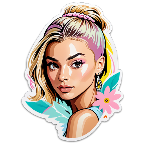 Eleganță Florala: Portretul Hailey Bieber