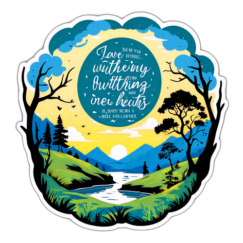 Sticker cu o citație din 'Wuthering Heights'