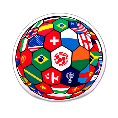 Bola de Futebol U-20 com Bandeiras
