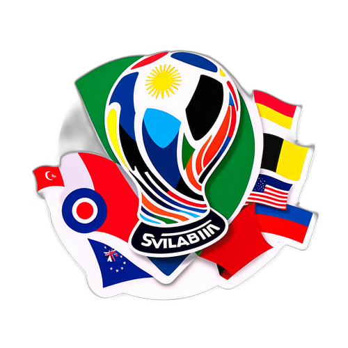 Sticker que celebra los clasificatorios de la Copa del Mundo