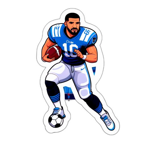 Stylizowana postać Drake'a Maye w akcji