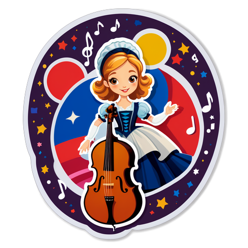 Sticker célébrant Amandine, icône de la chanson française