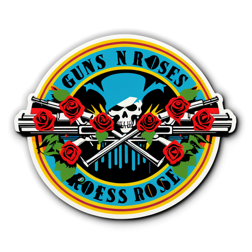 Retro-sticker af Guns N' Roses