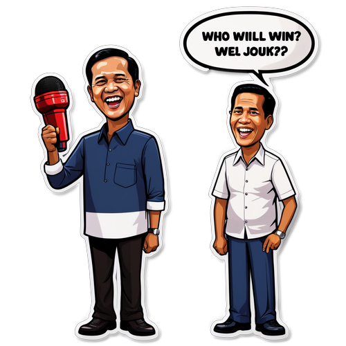 Stiker Lucu Debat Prabowo dan Jokowi